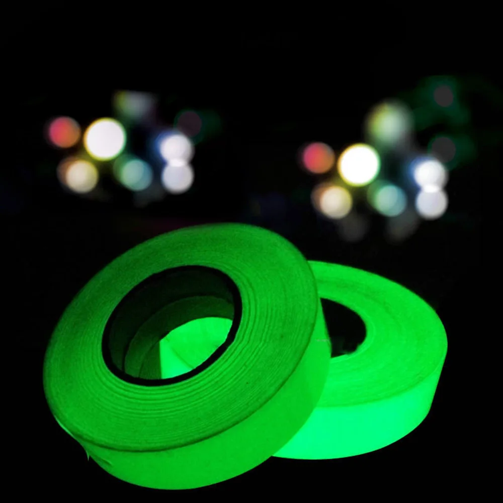 1Pcs Glow in The Dark Tape Safety Self-adhesive Strip Phosphorescent Luminous Reflective Sticker Warning Sticker, Phosphorescent