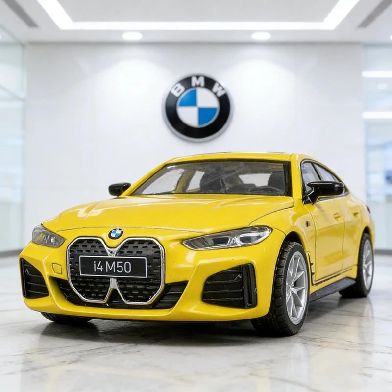

Машинка-игрушка BMW i4 M50 Supercar, масштаб 1:34, литая модель из сплава, со звуком и светом, для детей