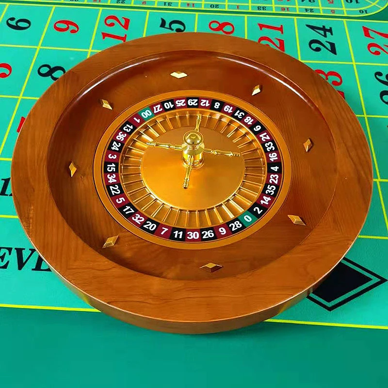 

High Quality Wooden Roulette Wheel Table Games Bingo Game Turntable Entertainment Party Table Game Bar Holidays Poker Game