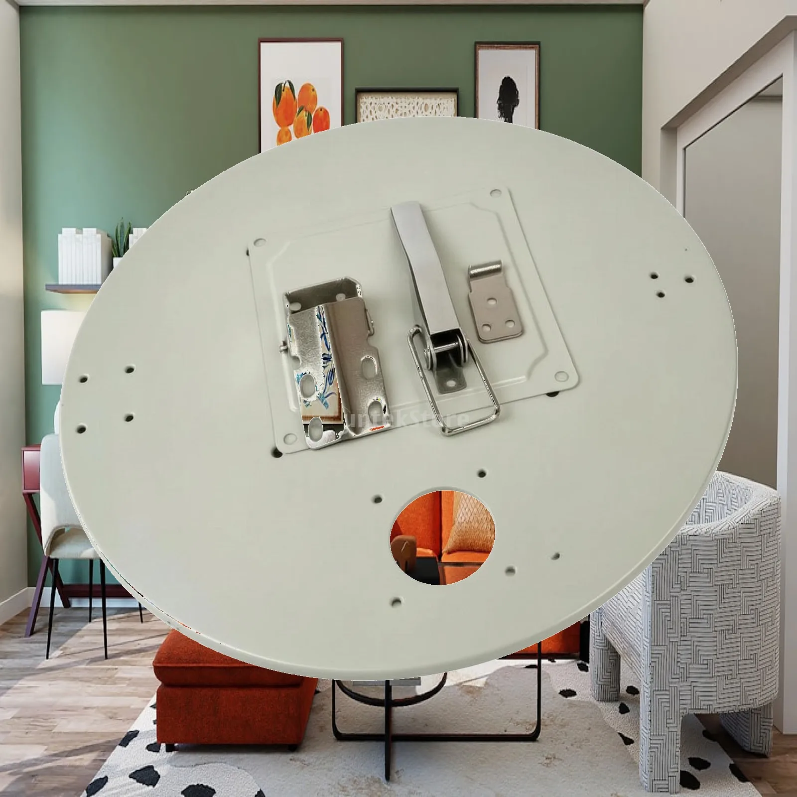 Metal Replacement Barrel Lid for Dryer Unit with Side Flange Opening and Secure Latch for Heavy Duty Use