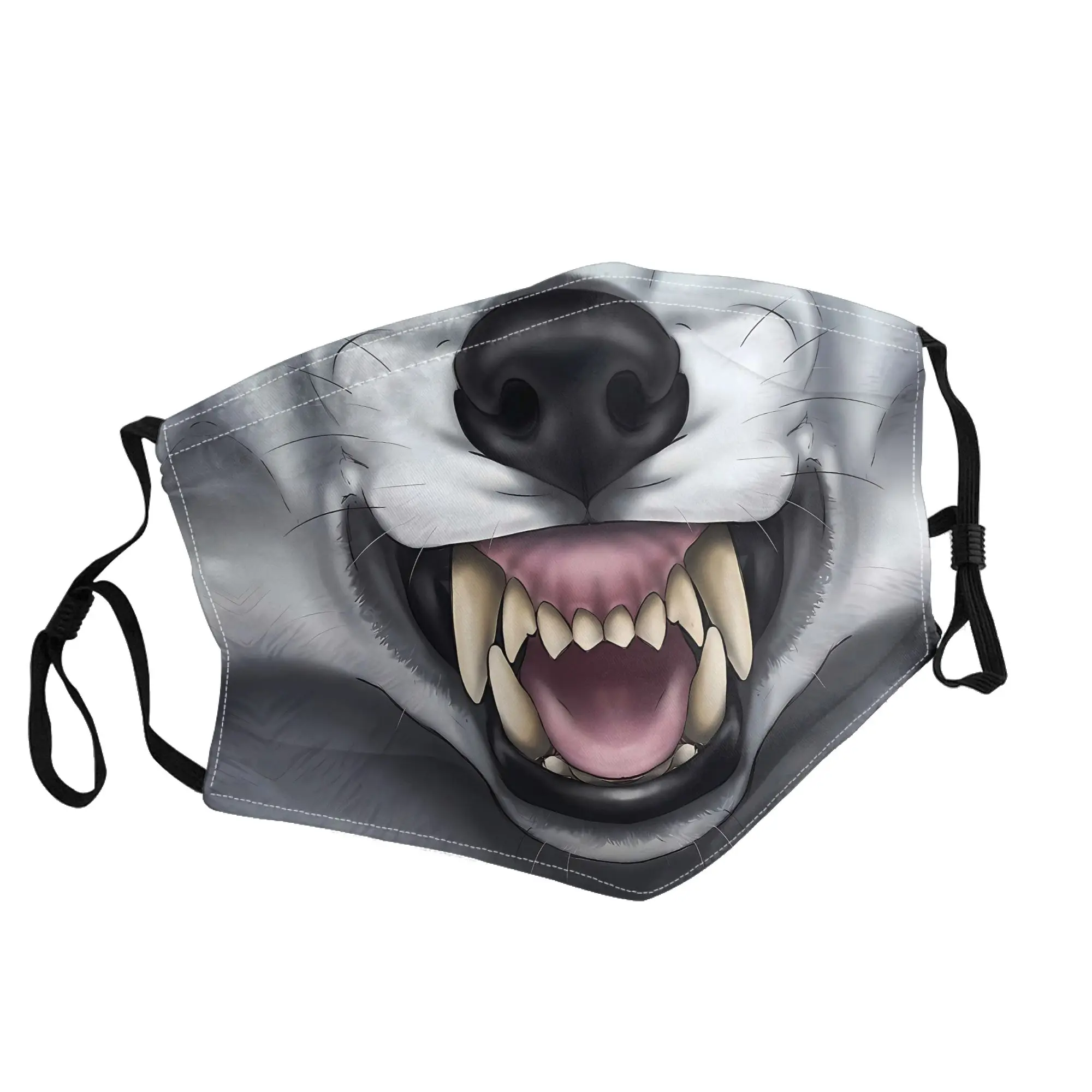 

Snarling Frost Werewolf Face Mask Unisex Outdoor Fashion Printed