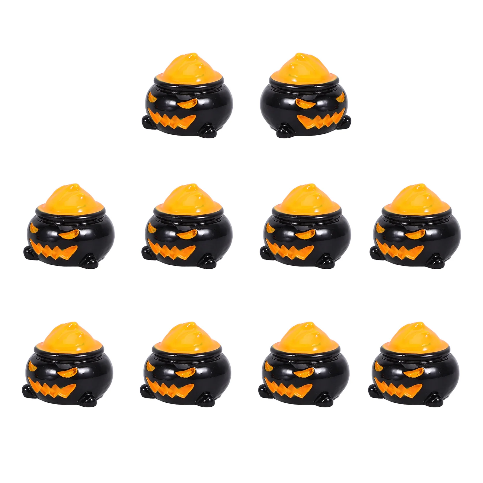 10 قطعة من حلي الراتنج المصغرة على شكل يقطين الهالوين ديكور الحفلات ملحقات المناظر الطبيعية الصغيرة تخطيط مشهد الهالوين #5