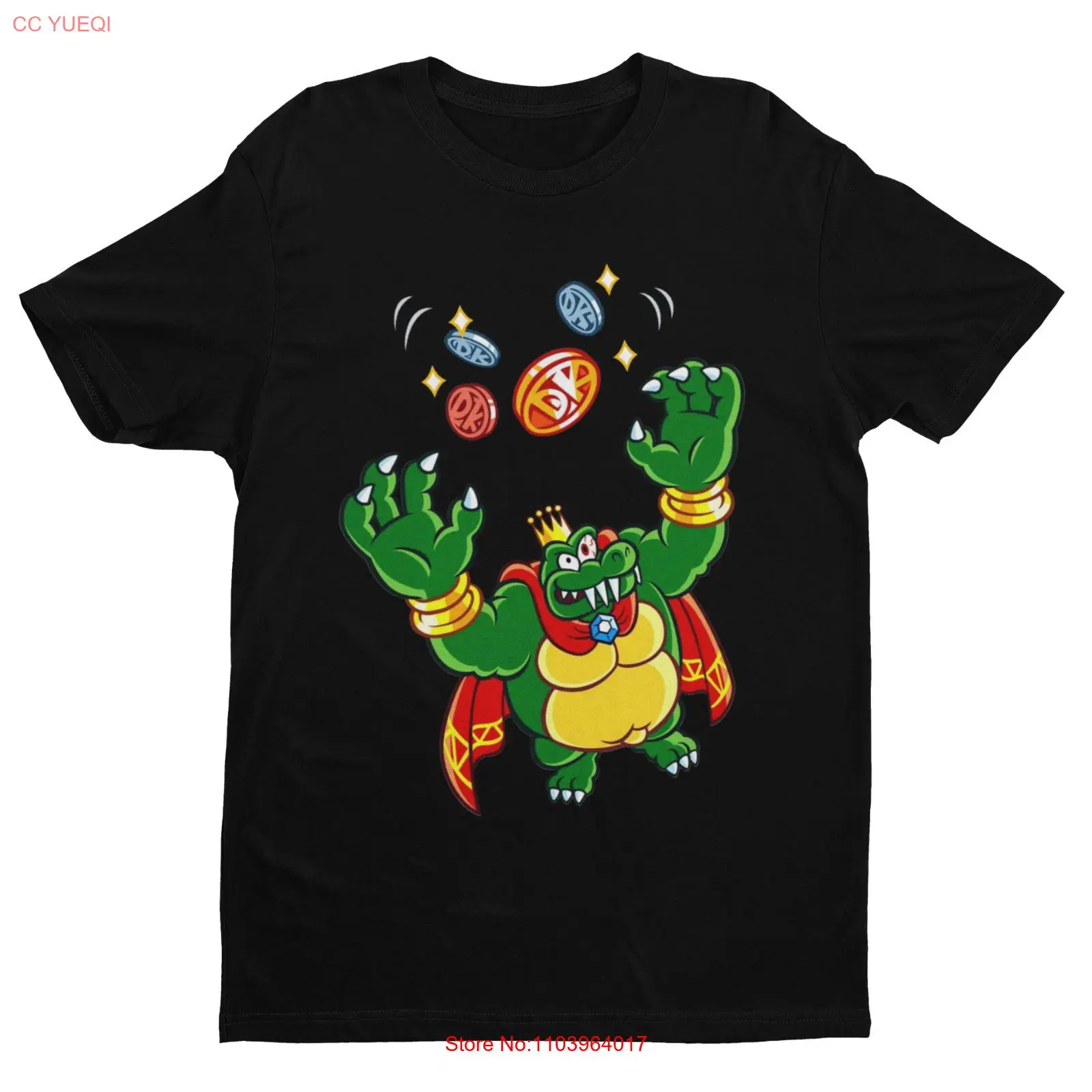 Kaptain King K Rool With Donkey Koins Premium Unisex T-shirt | Character Art