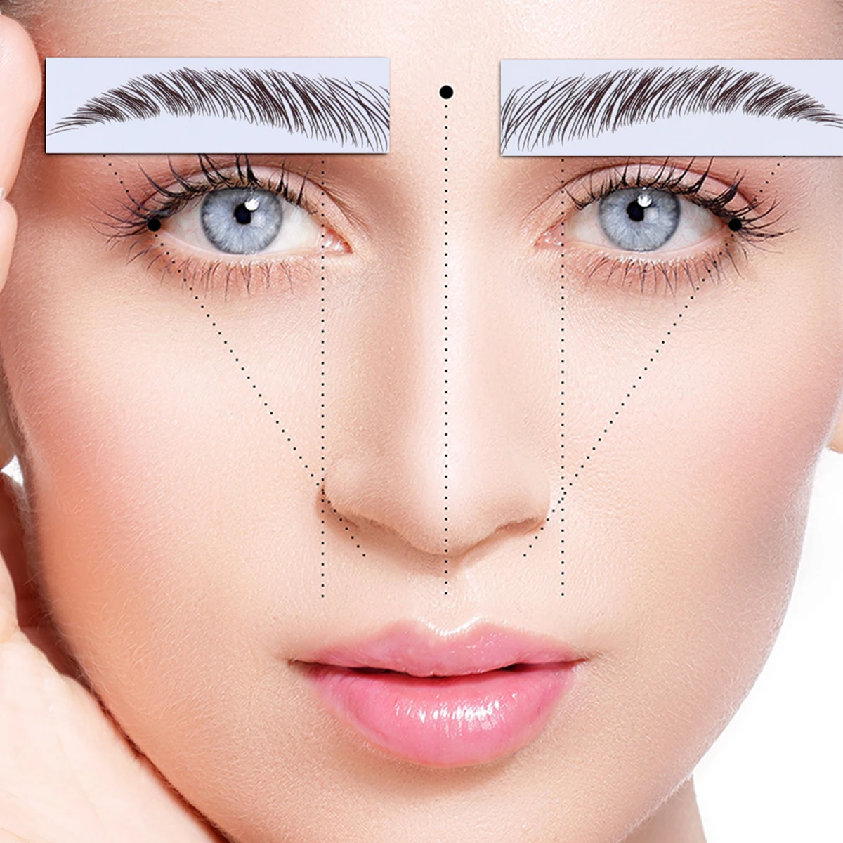 

4Pcs 6d Hair-Like Eyebrows Stickers No Glue No Mess Reusable False Eyebrows for Girls Eyebrow Stickers Imitation Eyebrow
