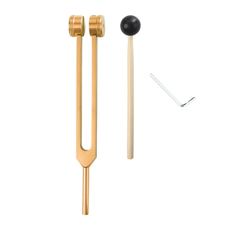 

A96I-L69A 256 Hz Tuning Fork -Healing Instrument With Hammer A Repair Tool Human Biofield Diapa Son(Gold) Durable Easy In