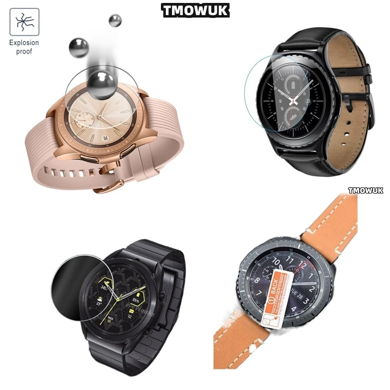 

For Samsung Gear Sport Gear 2 3 4 zero Bubble-Free Tempered Glass Screen protector 9H Scratch-Resistant Ultra-Thin HD