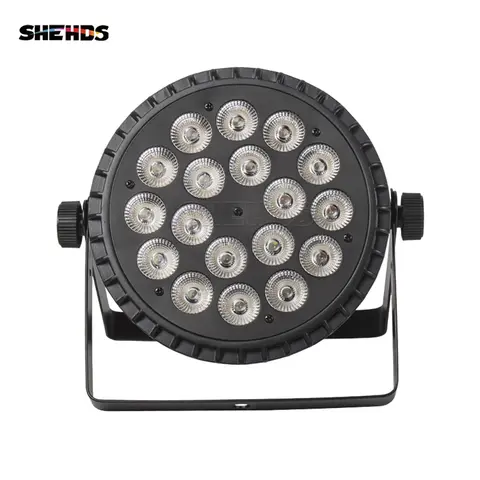 SHEHDS 1pcs LED Aluminum 18X18W Waterpoor/18X12W RGBW/18X18W Par Lighting DMX 512 DJ Disco Stage Light Christmas Decoration