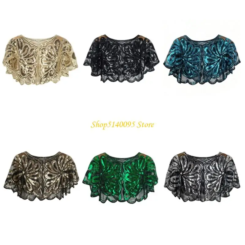 

DXAE Элегантная накидка с цветочным принтом, украшенная блестками из бисера, легкий шарф из полиэстера для свадебной вечеринки,