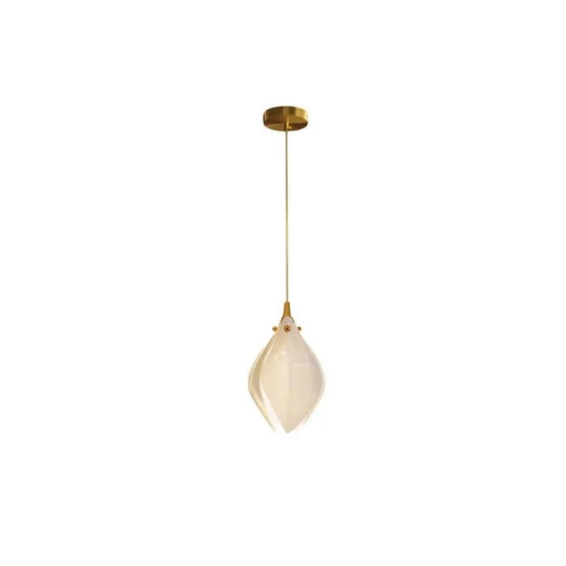 Lumind White Pendant Flower Light Modern White Bud Pendant Light Luxury Flower Light Ceramic Magnolia Decorative