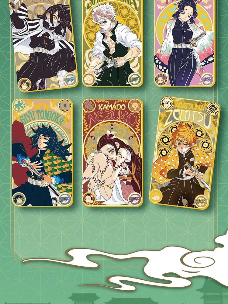 Card Enthusiasts Vol.1 Demon Slayer Collection Card Kimetsu No Yaiba Anime Tanjirou Kamado Nezuko Flowing Sand Enamel Cards Gift