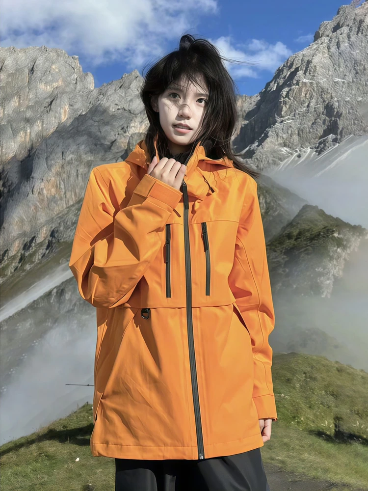 

Мужская ветрозащитная куртка из полиэфирного волокна для активного отдыха, водонепроницаемая, с застежкой-молнией, для повседневной носки, работы, путешествий и альпинизма