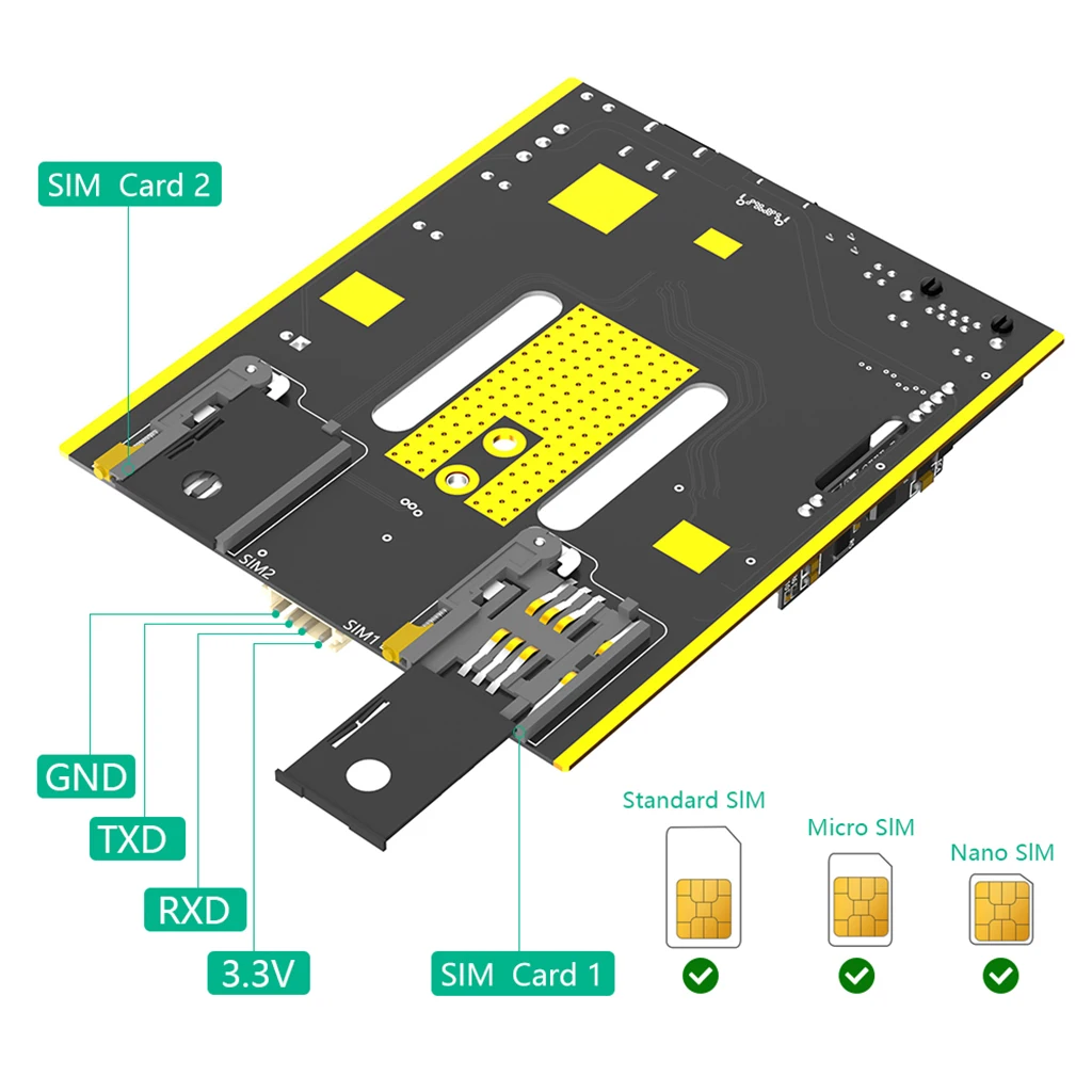 لوحدة NGFF(M.2) 4G/5G إلى محول النوع C مع وحدة POE المزدوجة فتحة بطاقة SIM منفذ RJ45 ، وحدة تحكم Realtek RTL8125BG