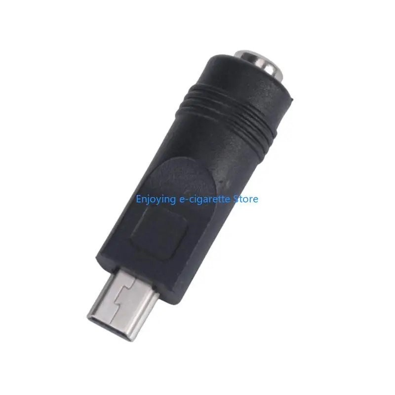 5V Charge-Only Tip Set for Small Devices, 3 Pack with 5.5x2.1mm Female Input and Mini USB Type C Male Ends, Black Spare Daily