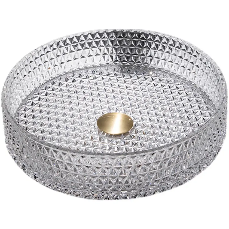 CX glass table round basin household bathroom face wash basin