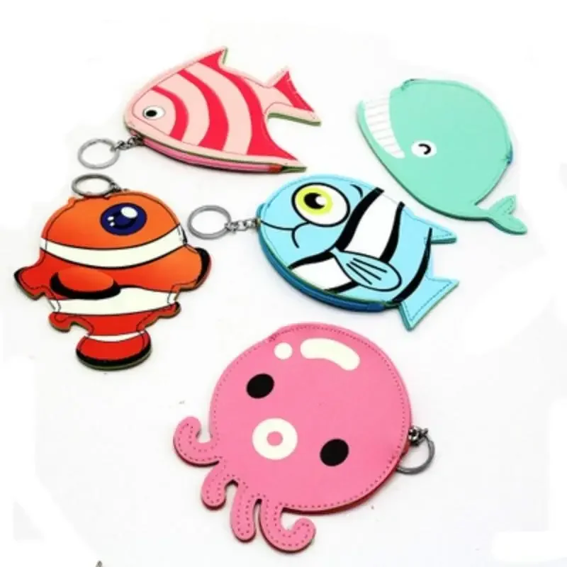 

Fish Pattern Women Mini Women Leather Small Wallet Coin Purse Clutch Travel Bag