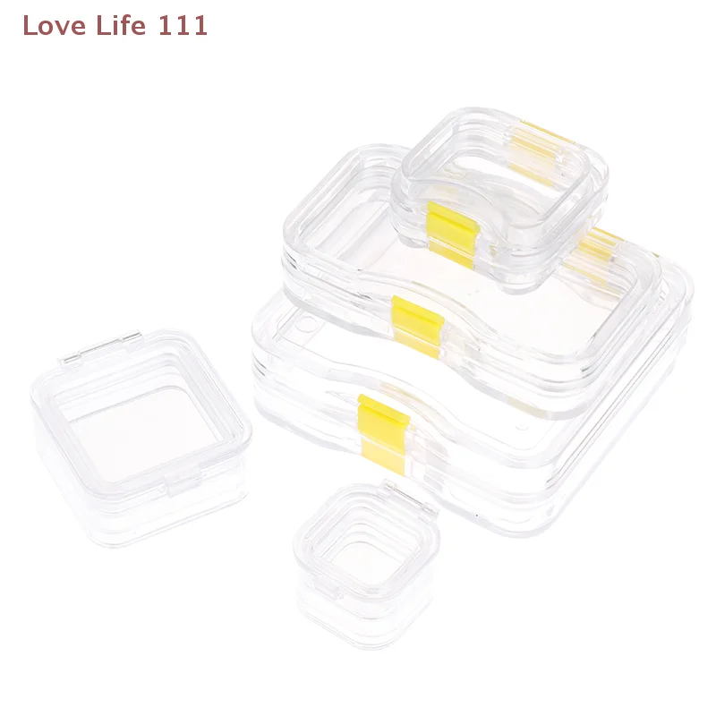 New 1 Pcs Plastic Dental Lab Box With Film Dentist False Tooth Case Box With Membrane Storage Boxes Denture Teeth Container Case