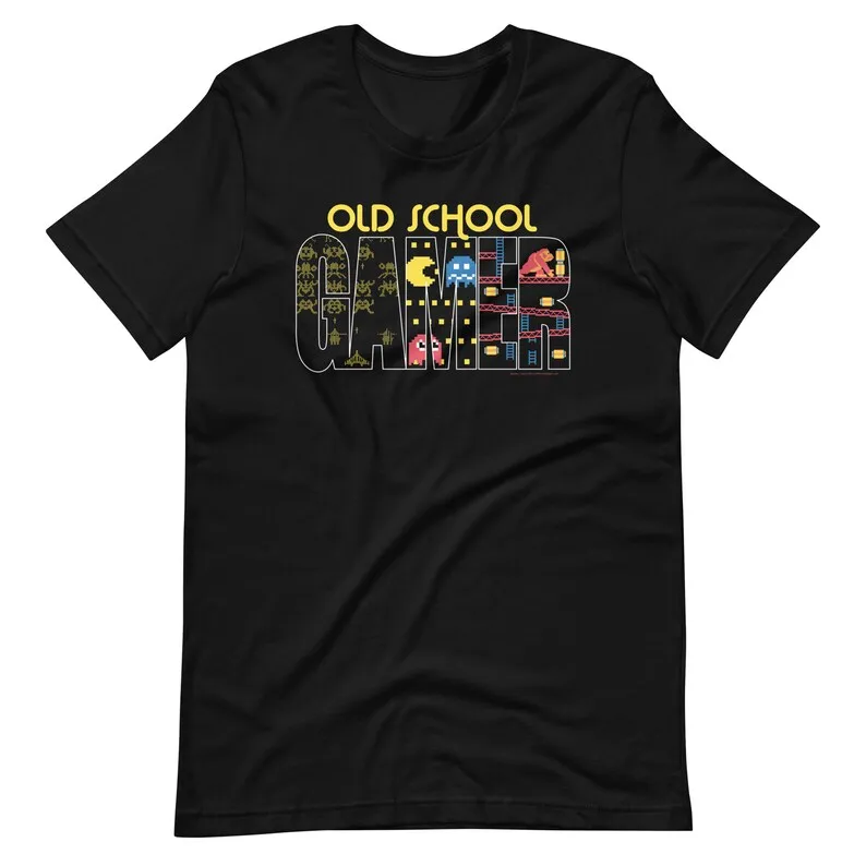 Old School Gamer, Colorful design, Artist: Bradley Clopton, Short-Sleeve Unisex T-Shirt