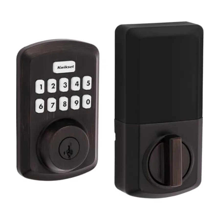 

Powerbolt 250 10-Button Keypad Transitional Electronic Deadbolt Door Lock, Featuring Convenient Keyless Entry, Customizable Use