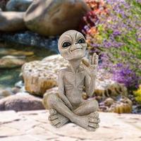 DIY Alien Martians Sculpture Resin Miniature Alien Outer Space Garden Decoration