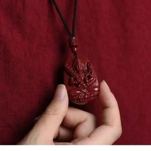 Ciondolo cinabro zodiacale da uomo Patron Saint