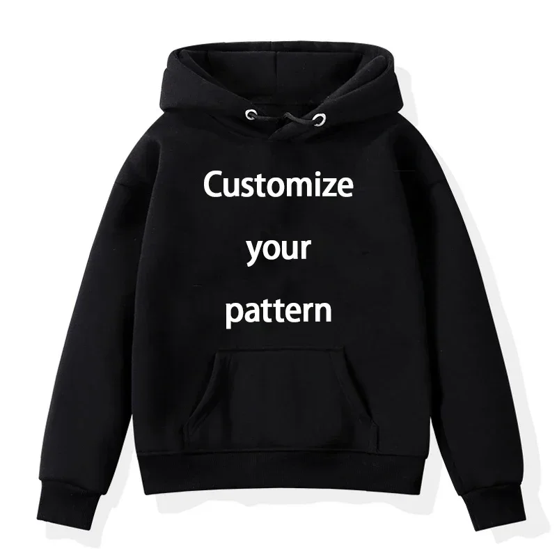 Customize Your Pattern Logo Children Clothes Girl Boy Diy Funny Casual Autumn Winter Hoodie Custom Diy Logo Baby Clothing