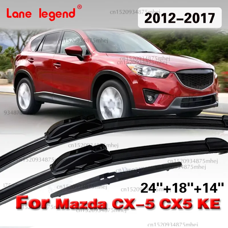 For Mazda CX-5 CX5 KE 2012-2014 2015 2016 2017 Windshield superior durability 24"18"14"Wiper Front Rear High-performance wiper
