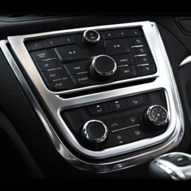 For Buick Encore Opel/Vauxhall Mokka 2012 2013 2014 2015 2016 Chrome Center Console AC Switch Button Panel Cover Trim Decoration