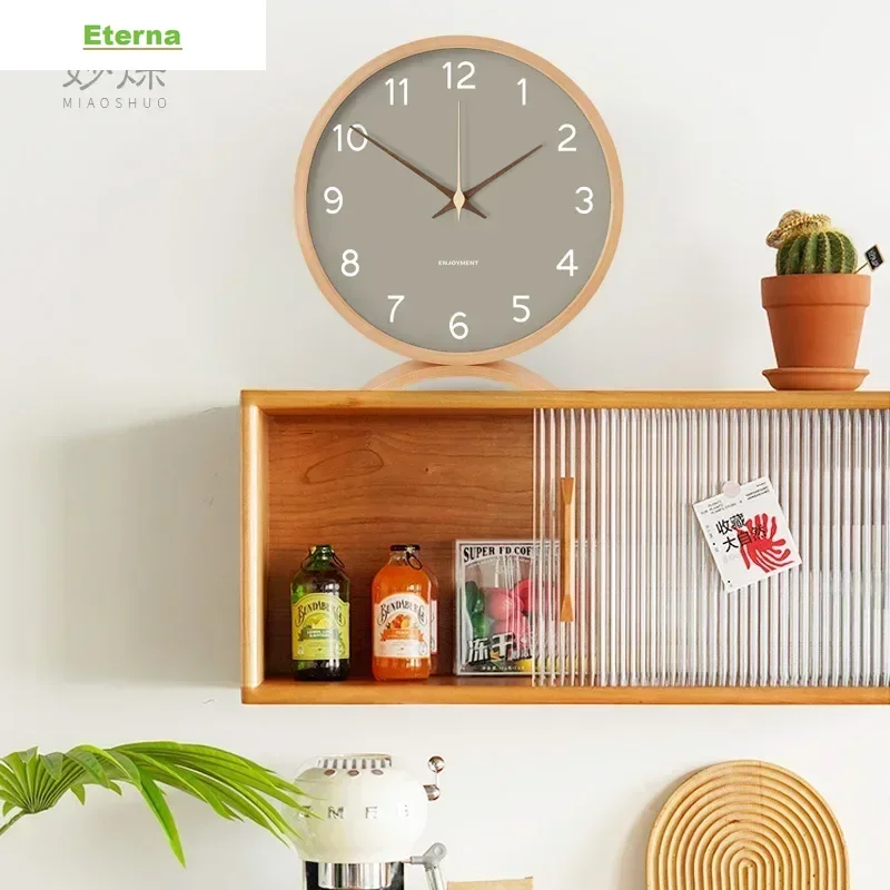 Black Walnut Modern Desk Clock Minimalist for Home Office Desktop Decor Gift