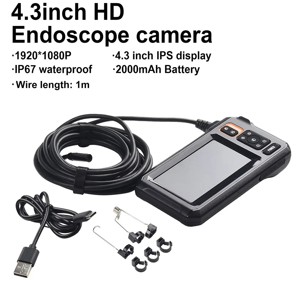 

IP67 Rated Industrial Borescope Camera with Ergonomic Handle Perfect for Difficult Angles in Various Environments