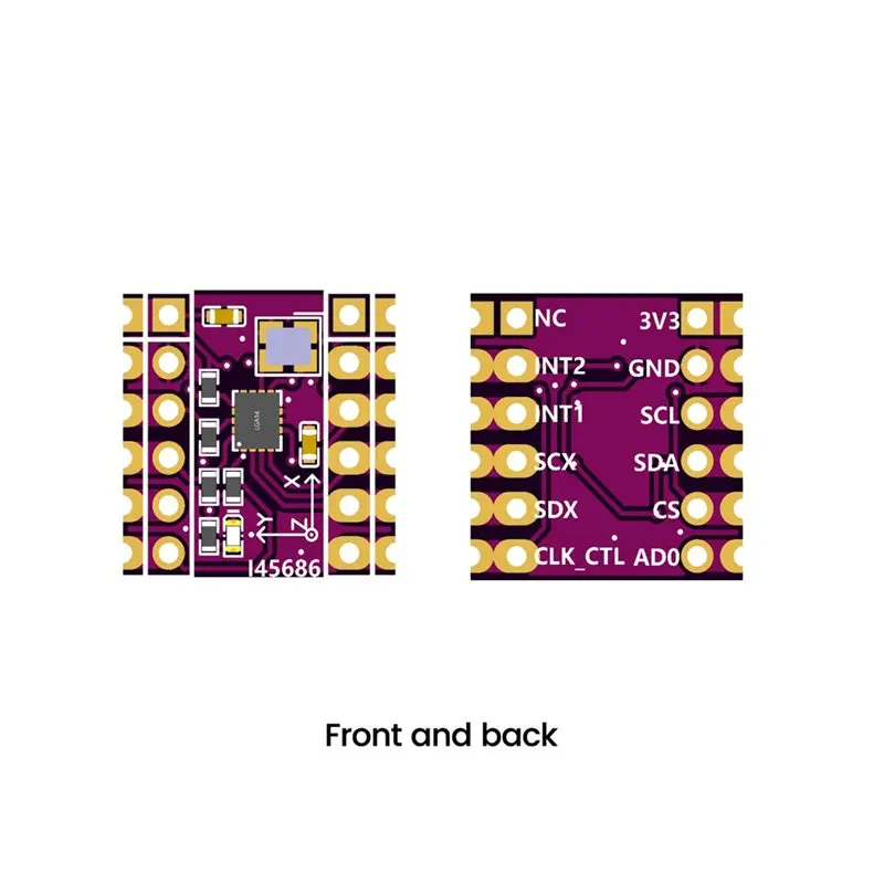 Professional ICM45686 6-Axis IMU Sensor Module With External Crystal Oscillator For Slimevr Full Body Tracker, Supports SPI/I2C