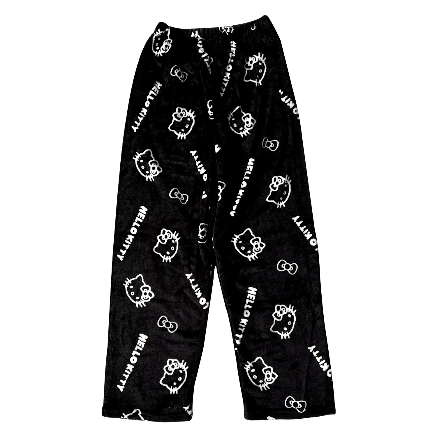 Hello Kitty Damen-Schlafanzughose, Y2K Cartoon Anime Pyjamahose, Paar-Hausanzug, lässige Loungehose, weiche Freizeitkleidung für Kinder – Detail 8