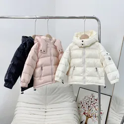 Children Boy Down Jackets 2024 New Winter Parkas Kids Snowsuit Thicken Warm Girl Down Coat Hoodies Fashion Children's Outerwear