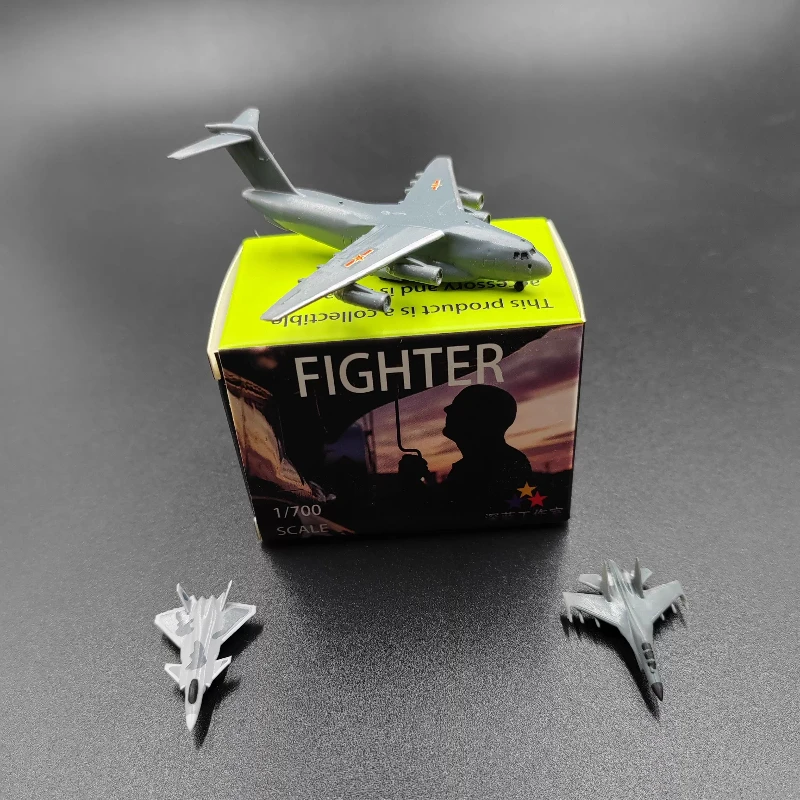 1Set Airplane Model 1/700 Scale Y-20 Transport Aircraft J-15 J-16 Shipborne Fighter Jet Small Military Battle-plane Ornament