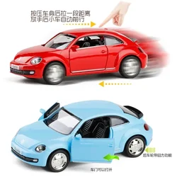 1:36 VOLKSWAGEN Beetle Diecast Alloy Metal Licensed Collection Collectible Car Model New Pull Back Toys Vehicle