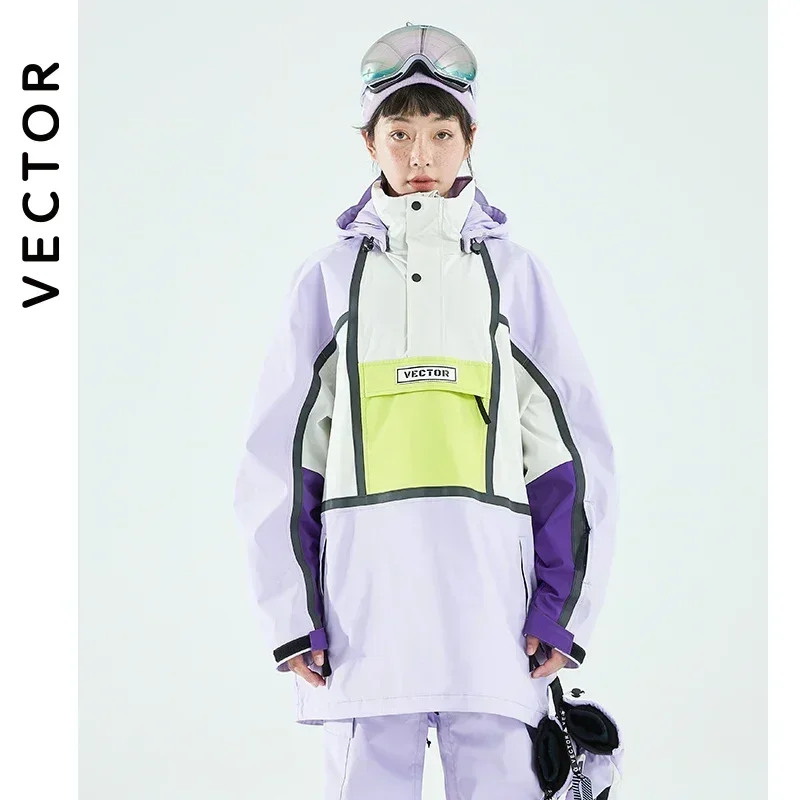 VECTOR-Pull de Ski à Capuche pour Femme, Vêtement Tendance Moulant, Épais, Chaud et Imperméable, Équipement Imbibé