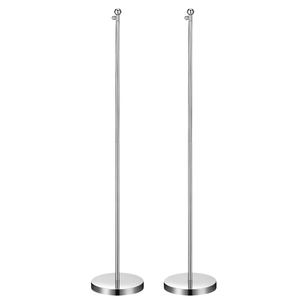 2 Pcs Telescopic Flagpole Holder for Desk Bracket outside Base Stand inside Floor