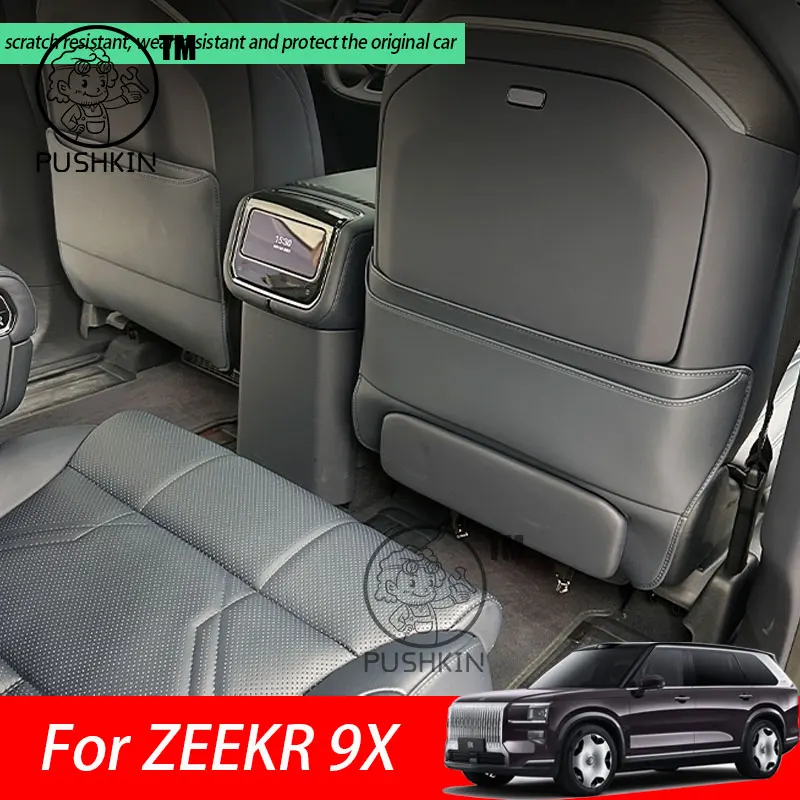

For ZEEKR 9X 2025 2026 Car Leathers Seat Kick Rear Seat Protection Mats Scratch Dirt Resistant Auto Accessories