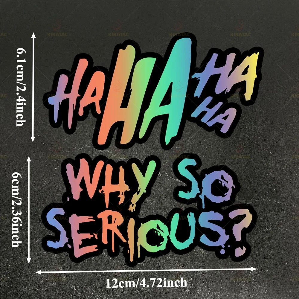 Why So Serious & HAHAHA Vinyl Stickers 2Pcs Waterproof Decals for Motorcycle Fairing Helmet Fuel Tank Motorbike Styling