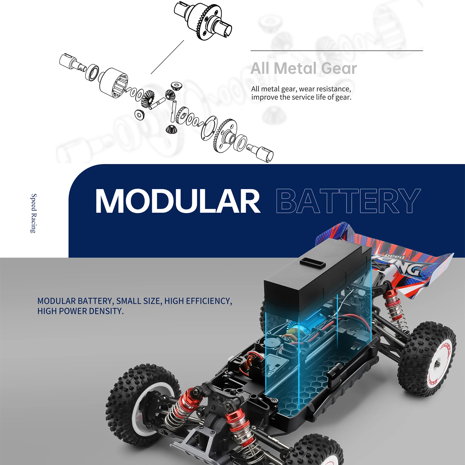 Wltoys 1/12 124008 Drift Cars 2000mAh 60km/h High Speed 3S Brushless Motor Remote Control 4WD Off-Road Toys for Adults