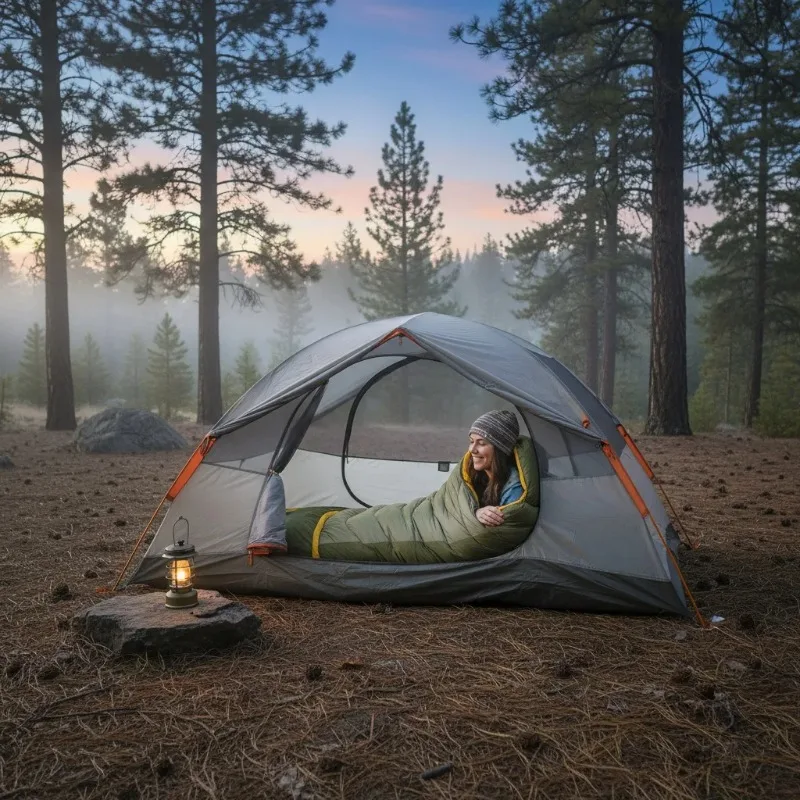 

Premium Cold Weather Camping Sleeping Bag Mummy Style Duck Down Insulation Nylon Ultralight for Adults and Teens