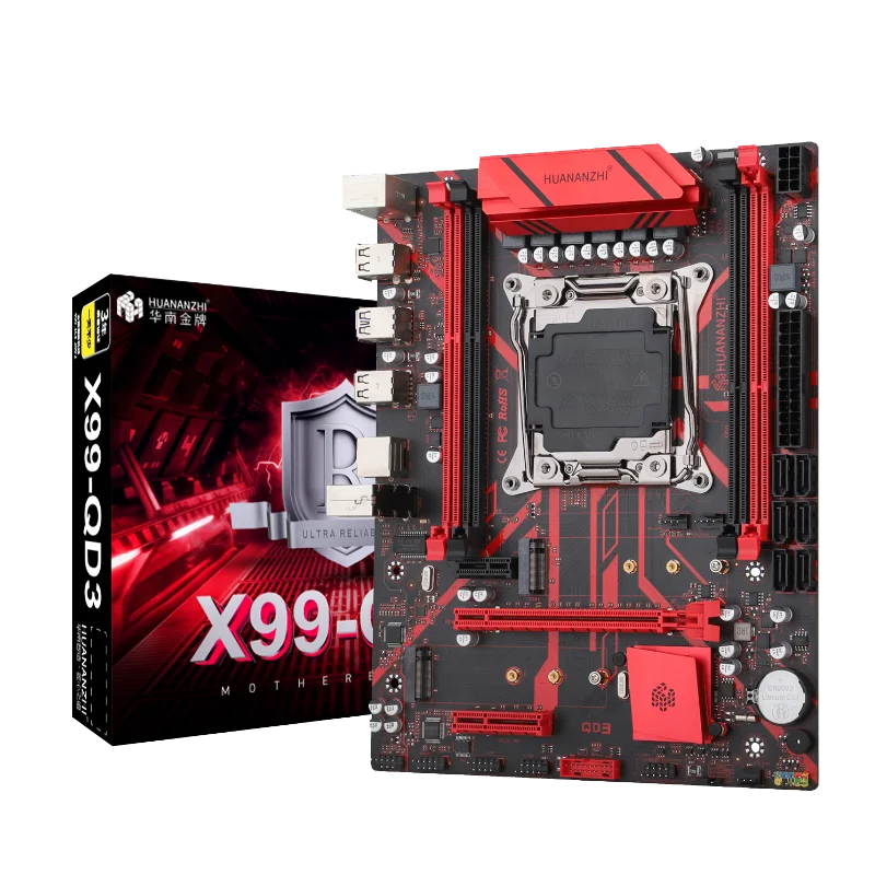 HUANANZHI X99-QD3 Motherboard Supports Intel LGA2011-3 Platform Processor DDR3 4-Channel 1866/1600/1333MHz 128GB SATA3.0 6Gb/s