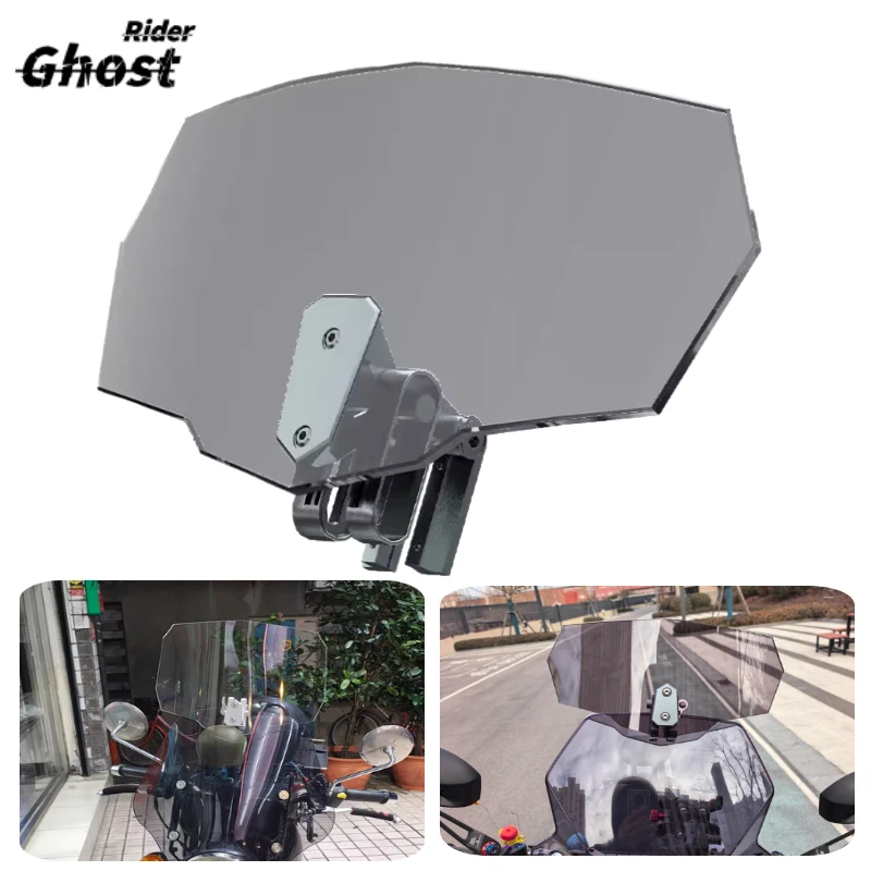 

Moto Universal Modification, Small Windshield Installation, High Lift Windshield, Anti Kite String and Anti Cutting Accessories