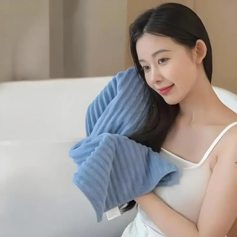 Coral Fleece Towel, Solid Color, Soft And Absorbent, Multi-purpose, Suitable For Hotel Bathrooms.