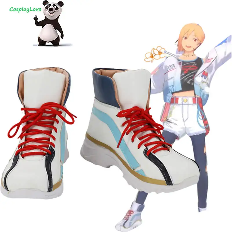 

CosplayLove Game Ensemble Stars Nito Nazuna Cosplay Shoes COS Boots White PU Leather Custom Made for Christmas Gift