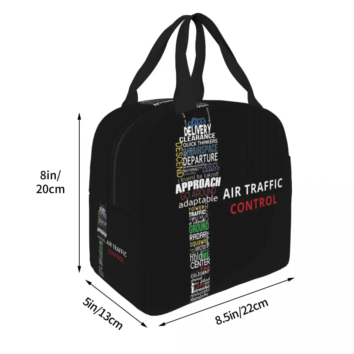 Air Traffic Controller Insulated Lunch Bag Cooler Bag Lunch Container Pilot Airplane Aviation Plane Fighter Tote Lunch Box