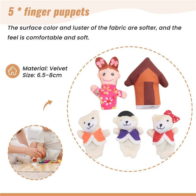 FBIL-指人形 25 個セット おとぎ話 おとぎ話 ゴールディロックと三匹の熊