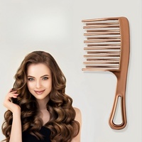 Double row big tooth comb wide tooth ladies special perm curly plastic large fluffy long hair styling comb