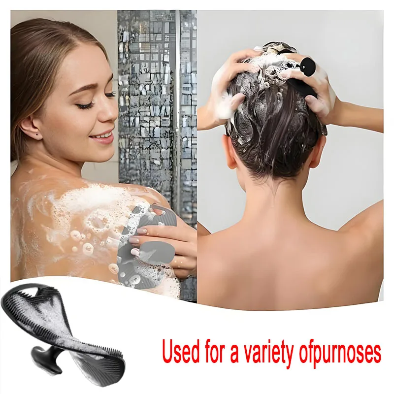 Brosse de bain exfoliante en Silicone, épurateur mural Portable, nettoie et massages, brosse de nettoyage de la peau, Gadget de bain MYS007