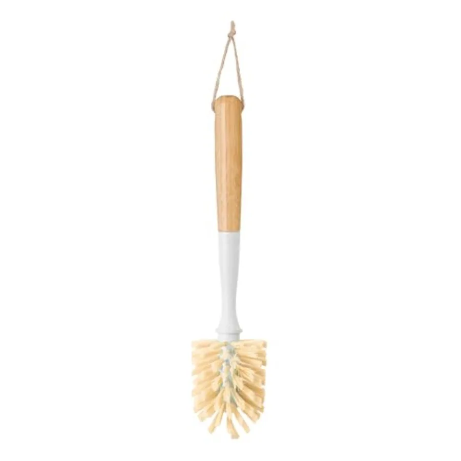 

Zerole 10.2" Bamboo Bottle Brush With Long Handle - Water Bottle Brush for Glassware, Tumblers, Jars and Vases, Kitchen Dish Sc