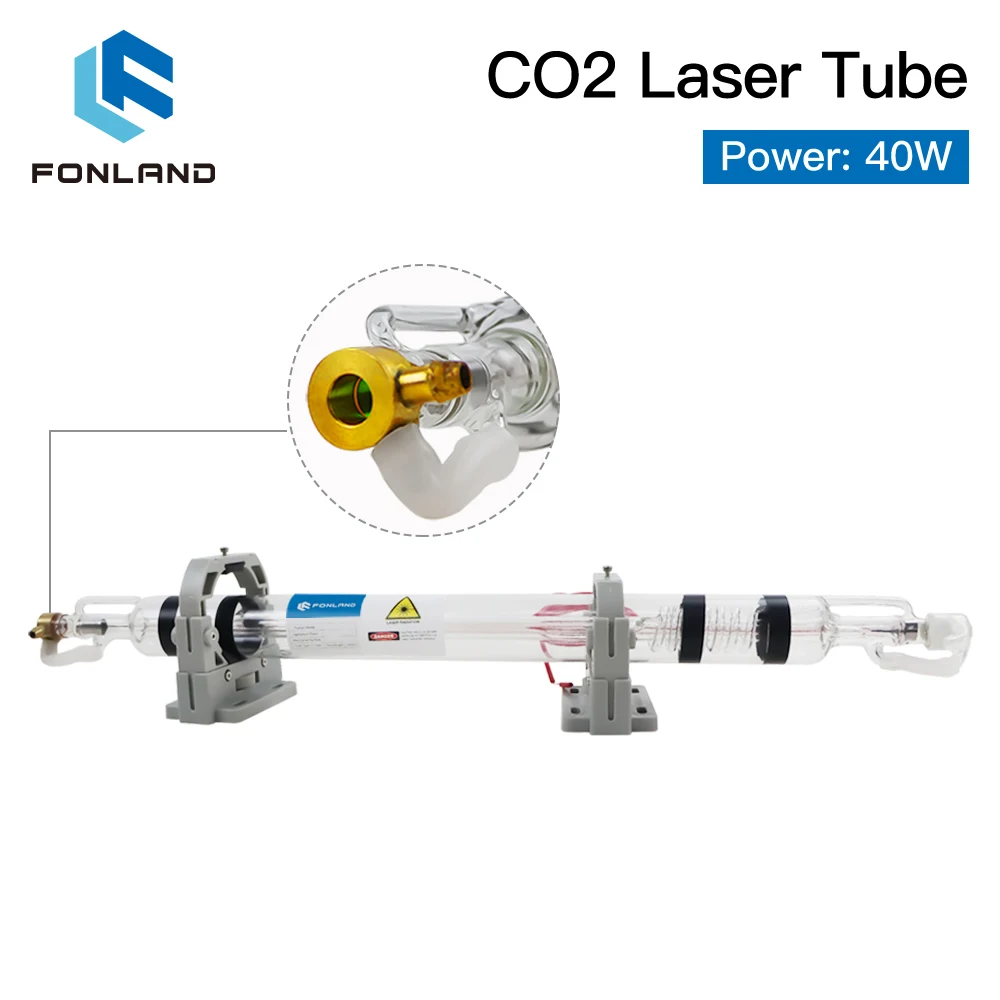 FONLAND 35-45W Co2 Metal Glass Laser Tube 720MM 40W Glass Laser Lamp for CO2 Laser Engraving Cutting Machine